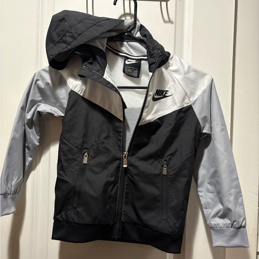 Nike Kids Black and White Raincoat